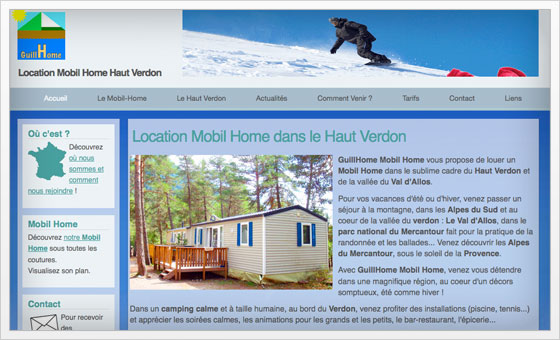 GuillHome location mobil home haut verdon